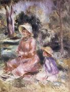 Pierre Renoir Madame Renoir and her Son Pierre Sweden oil painting artist